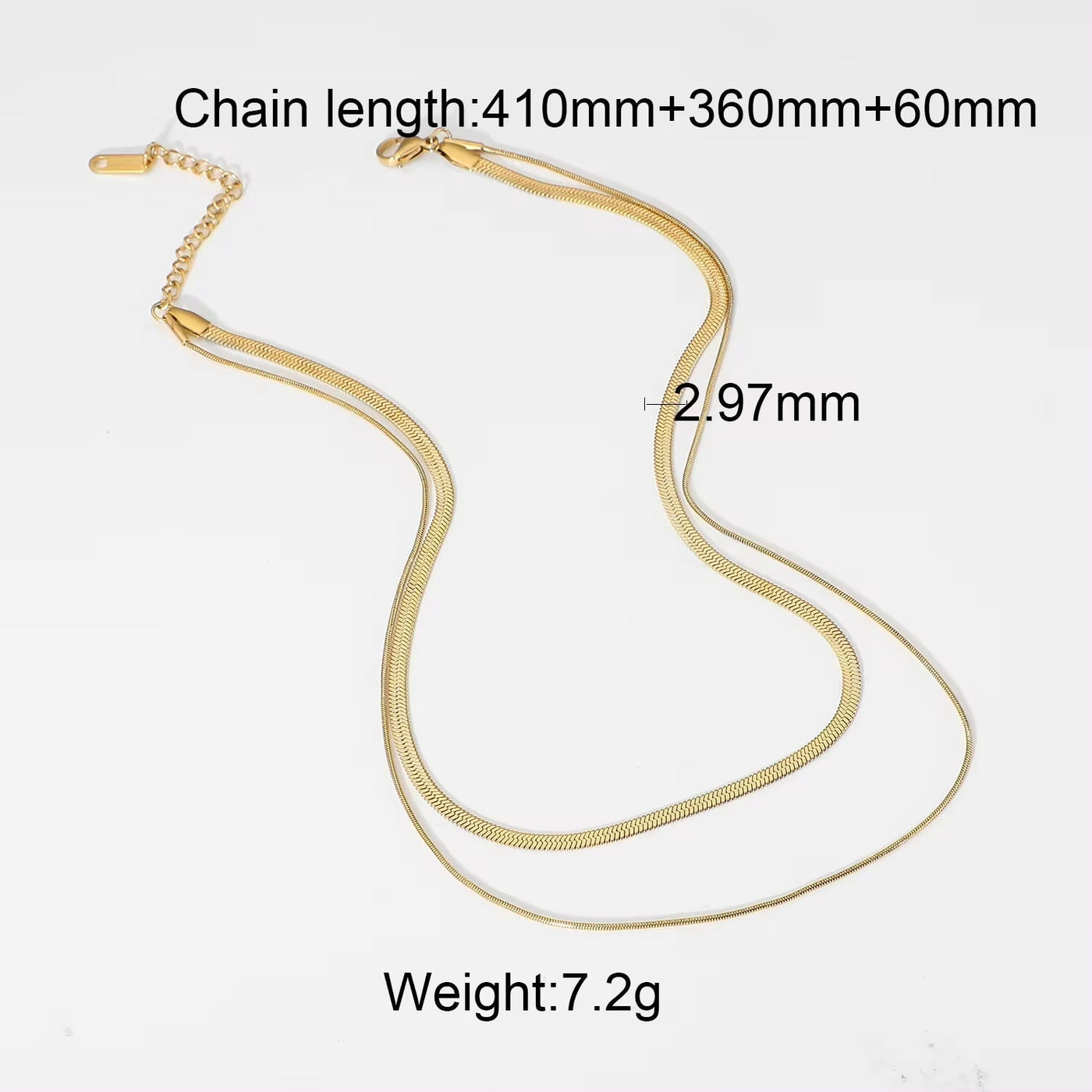 Simple Stainless Steel Basic Chain Necklace Stainless Steel Punk Snake Chain Cuban Chain Necklace