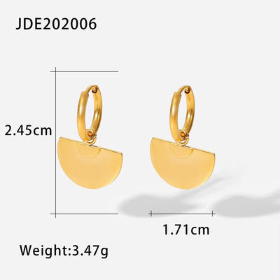 Tarnish Free 18K Huggies Hoop Earrings Stainless Steel Jewelry Gift Zircon Pearl Stone Pendant Earrings for Women