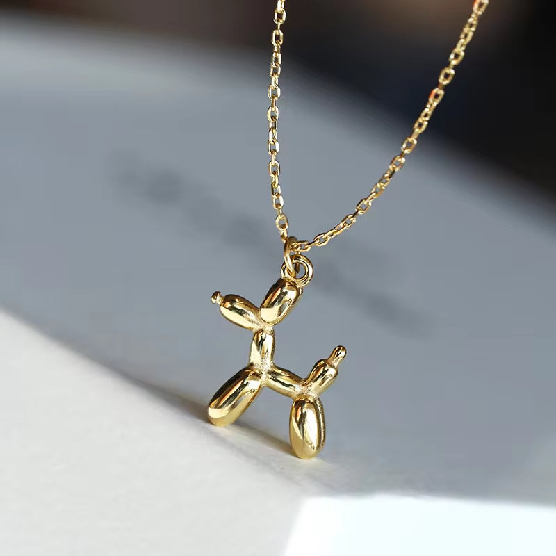 Fashion Jewelry Trendy 18K Gold Plated Stainless Steel Dog Chains Necklace for Women Mom Gifts