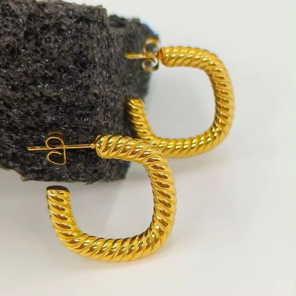 Twist Hoop Earrings