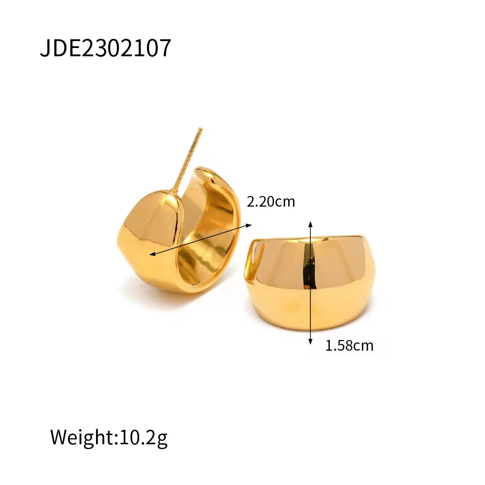 2023 Hot Hollow Water Drop Earring 18K PVD Gold Plated Stainless Steel Teardrop Stud Earring for Women