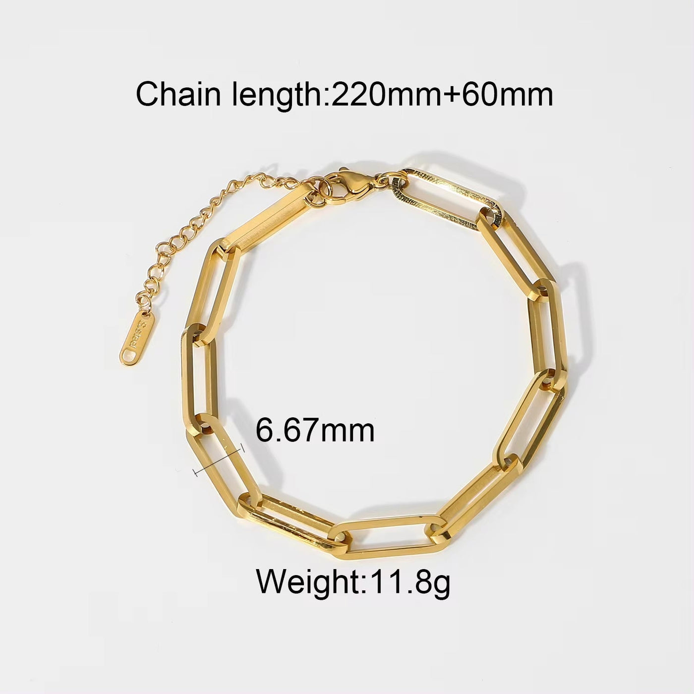 Women Jewelry Set Miami Cuban Chain Bracelet Bangle Flat Snake Stacking 18K Gold Plated Stainless Steel Bracelet for Accessories