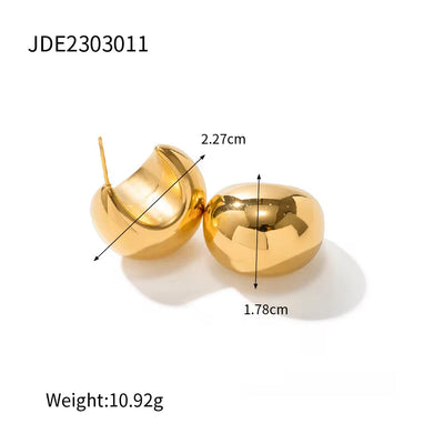 2023 Hot Hollow Water Drop Earring 18K PVD Gold Plated Stainless Steel Teardrop Stud Earring for Women