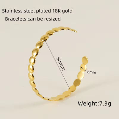 Custom Waterproof Jewelry Stainless Steel Cuban Chain 18K Gold Plated Bracelet for Women Ladies Bracelet Sets