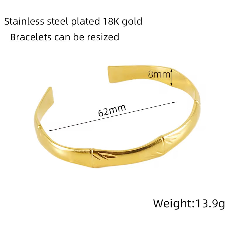 Custom Waterproof Jewelry Stainless Steel Cuban Chain 18K Gold Plated Bracelet for Women Ladies Bracelet Sets