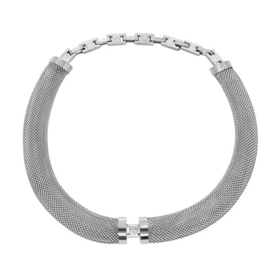 Luxury Chunky Mesh Stainless Steel Choker Necklace Fashion Women'S PVD Plated Gold Silver Color Jewelry Waterproof