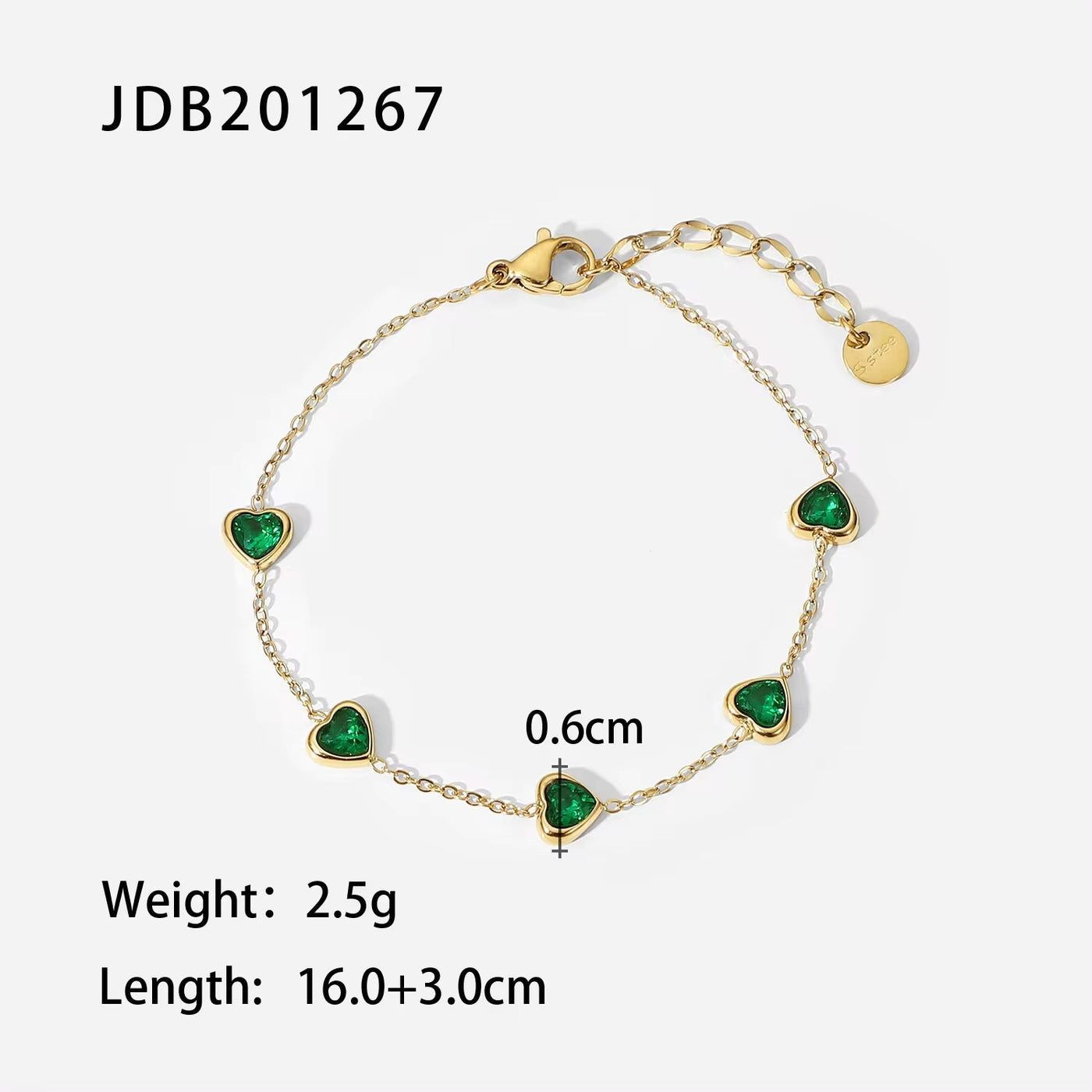 Minimalist Green Zircon Bracelet Herringbone Band Twist Bracelet Figaro Chain Emerald Charms Bracelet