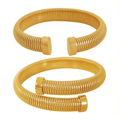 JEWELRY SZ43-4 Hot Selling Stacking Fashion Opening Adjustable Bracelet Stretchy Snake Bone Chain Bangle