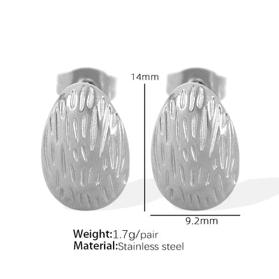 JEWELRY Fashionable Elegant Stainless Steel Metal Earrings Premium Feeling Shell Earrings for Women