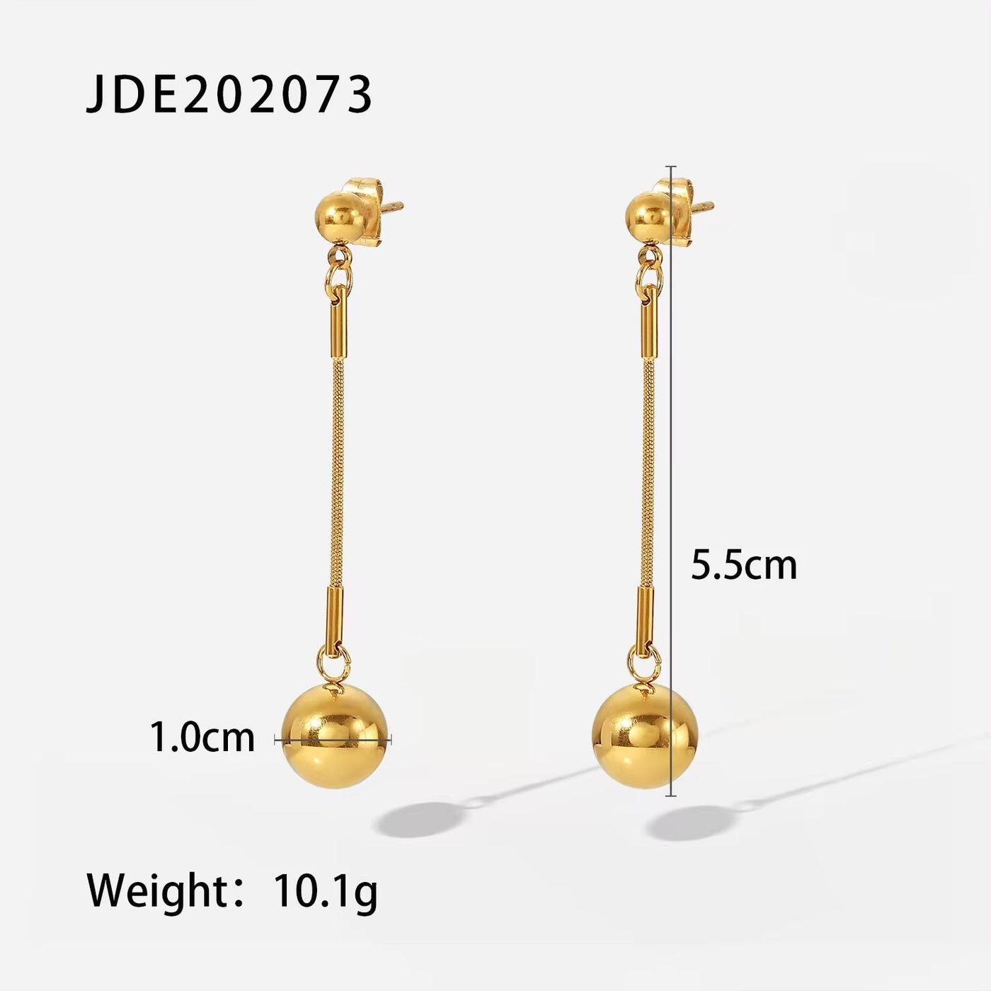 Minimalist Geometric Ball Texture Silver Gold Plated Stainless Steel Earrings Jewelry for Women