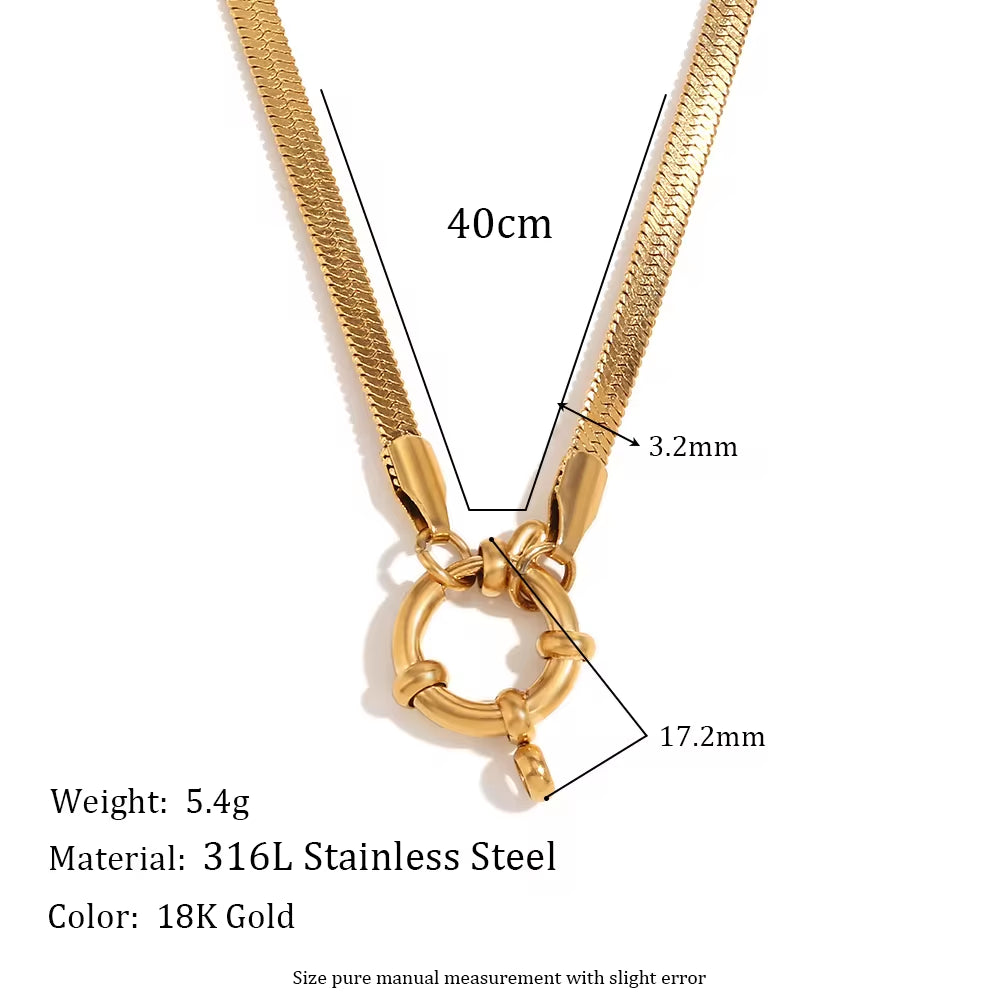 Fashion Jewelry Necklaces Gold Plated Chain Necklace for Man Women Stainless Steel Choker