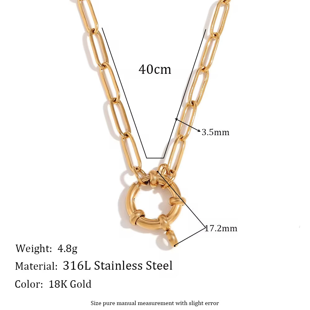 Fashion Jewelry Necklaces Gold Plated Chain Necklace for Man Women Stainless Steel Choker