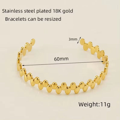 Custom Waterproof Jewelry Stainless Steel Cuban Chain 18K Gold Plated Bracelet for Women Ladies Bracelet Sets