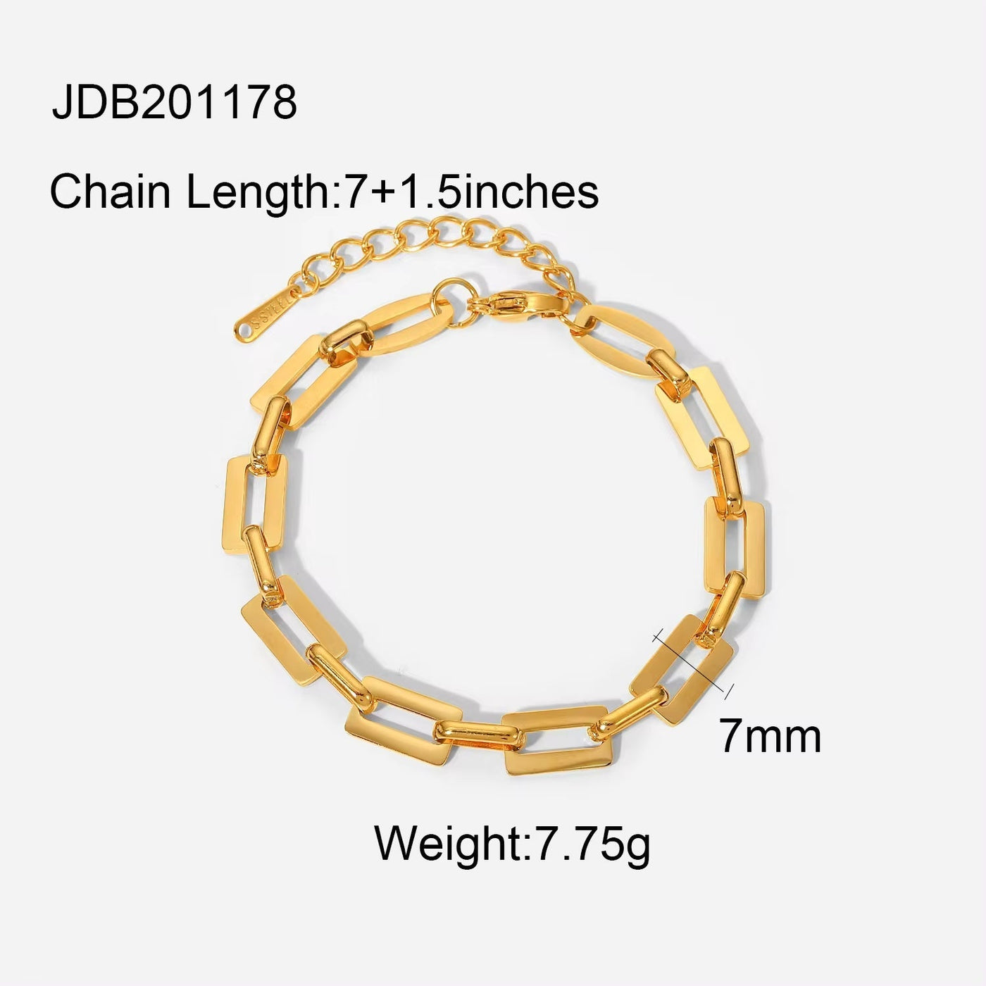 Retro Mesh Belt Titanium Gold Plated Wide Bracelet 18K Gold Plated Stainless Steel Link Chain Bracelet Cuban Chain Bracelets