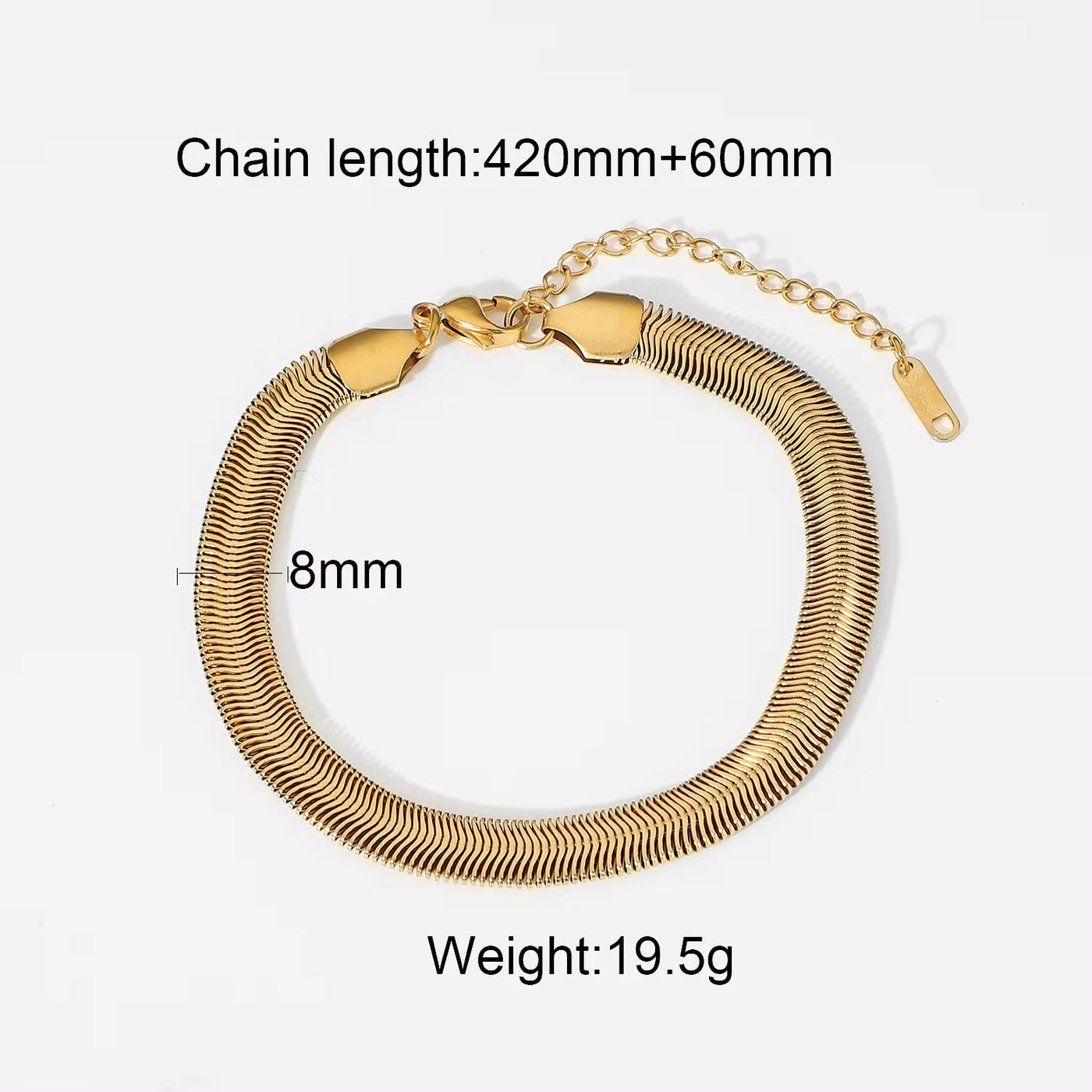 3Mm 6Mm 8Mm 12Mm Miami Cuban Chain Bracelet Punk Jewelry for Men Women 18K Gold Plated Stainless Chain Bracelet