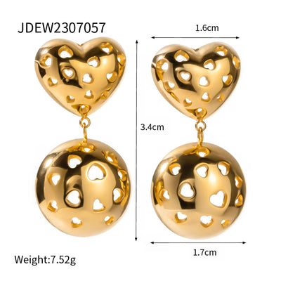 New Fashion Jewelry Hollow Out Earrings Moon Shape Design Hypoallergenic Earring for Women