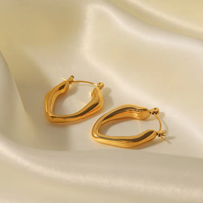 Ins 18K Gold Plated Earring Stainless Steel Irregular Jewelry Gift Geometric Chunky Earrings for Women