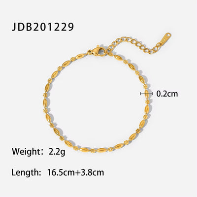 Retro Mesh Belt Titanium Gold Plated Wide Bracelet 18K Gold Plated Stainless Steel Link Chain Bracelet Cuban Chain Bracelets