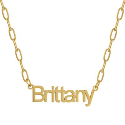 Custom/Personalized Paperclip Nameplate Necklace