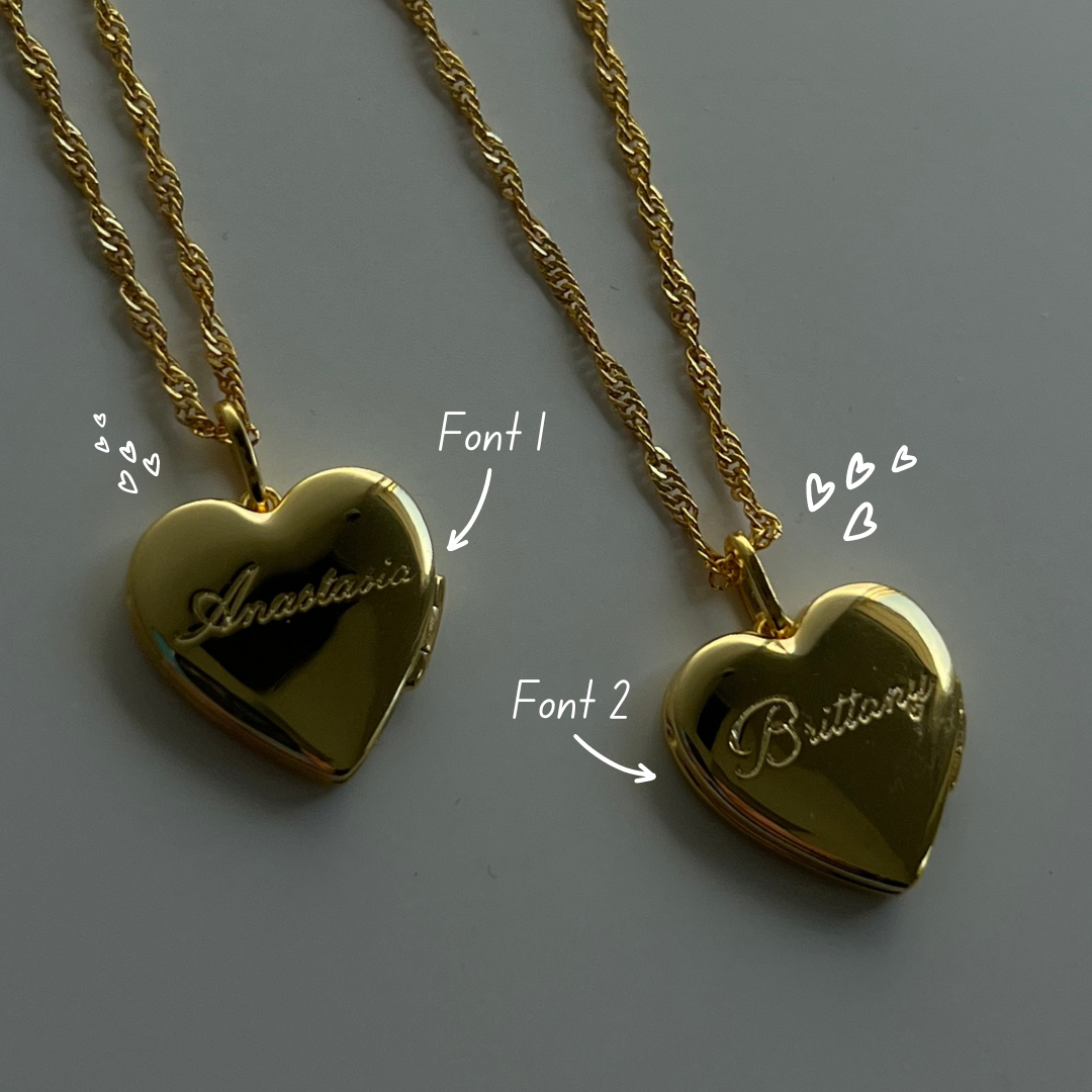 Custom/Personalized Heart Locket Necklace