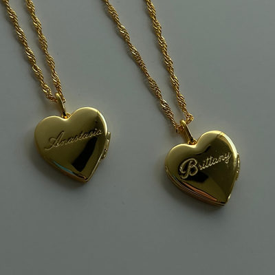 Custom/Personalized Heart Locket Necklace