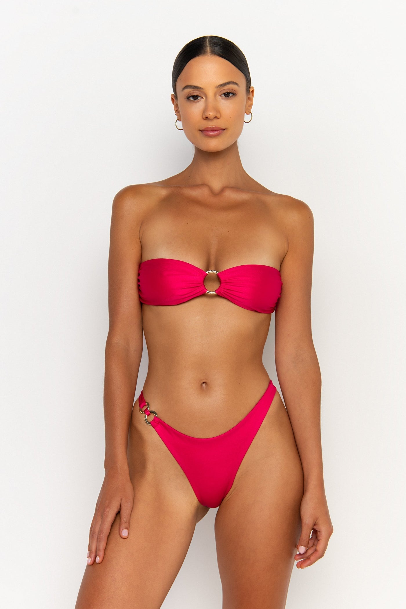 CECE Magenta - Bandeau Bikini Top